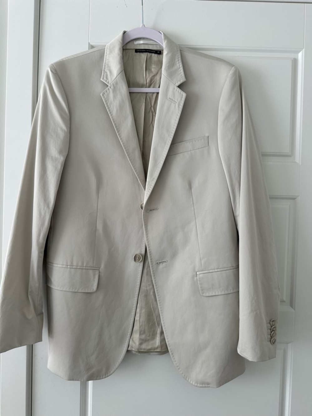 Club Monaco Light Beige Two-Button Blazer